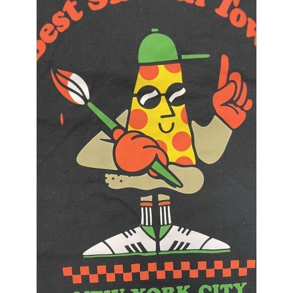 Adidas New York City Pizza Best Slice Beyond Streets T-shirt Men Small Black - Picture 2 of 6